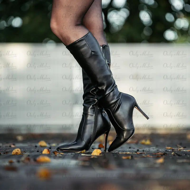 Knee High Boots Stiletto High Heels