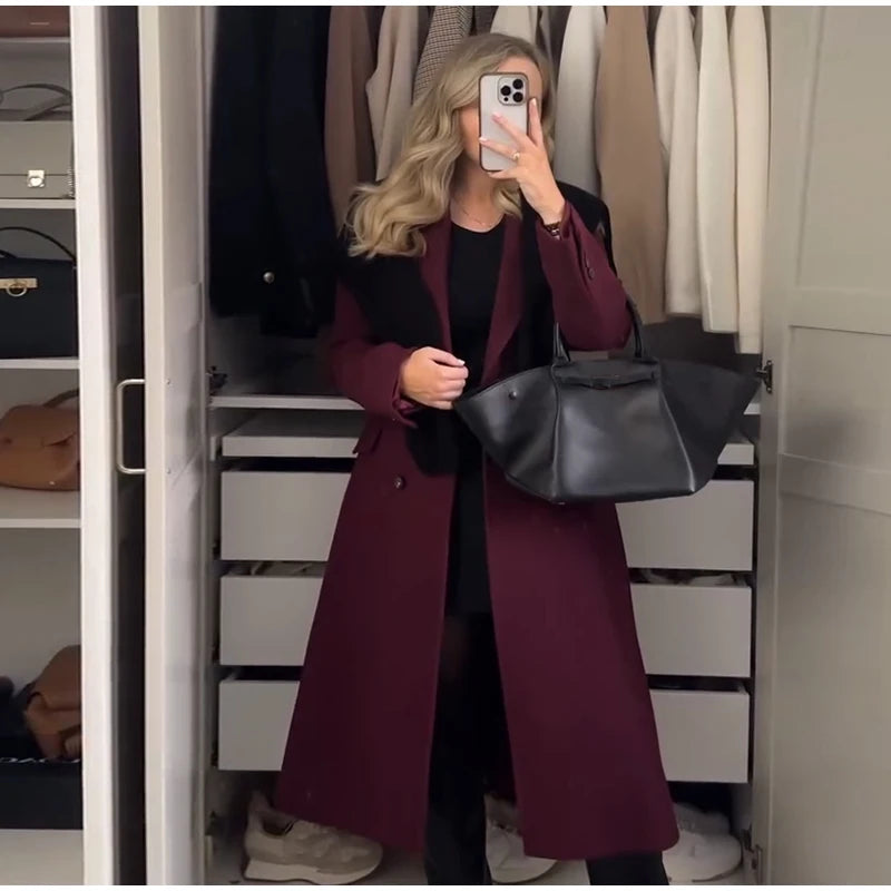 Wool Casual Long Coat