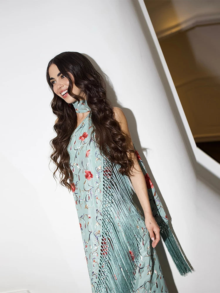 Tassels One-piece Long Dress