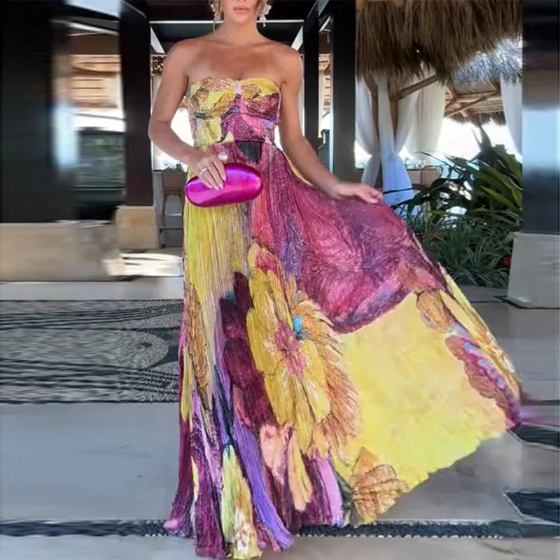 High Waist Boho Dress