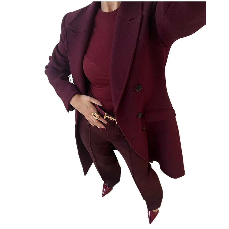 Wool Casual Long Coat