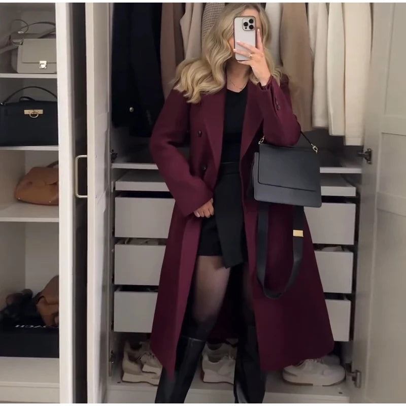 Wool Casual Long Coat