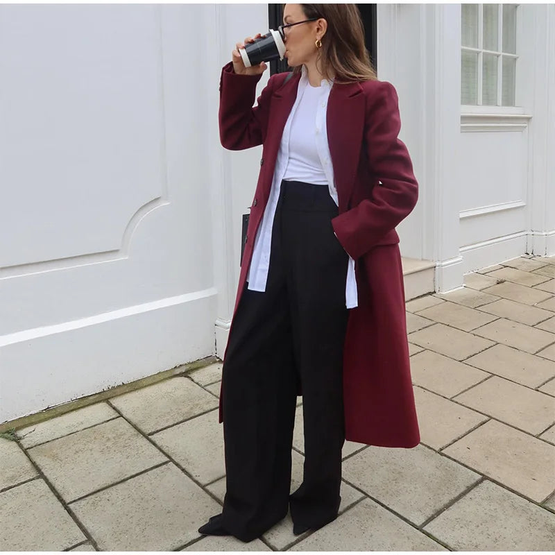 Wool Casual Long Coat