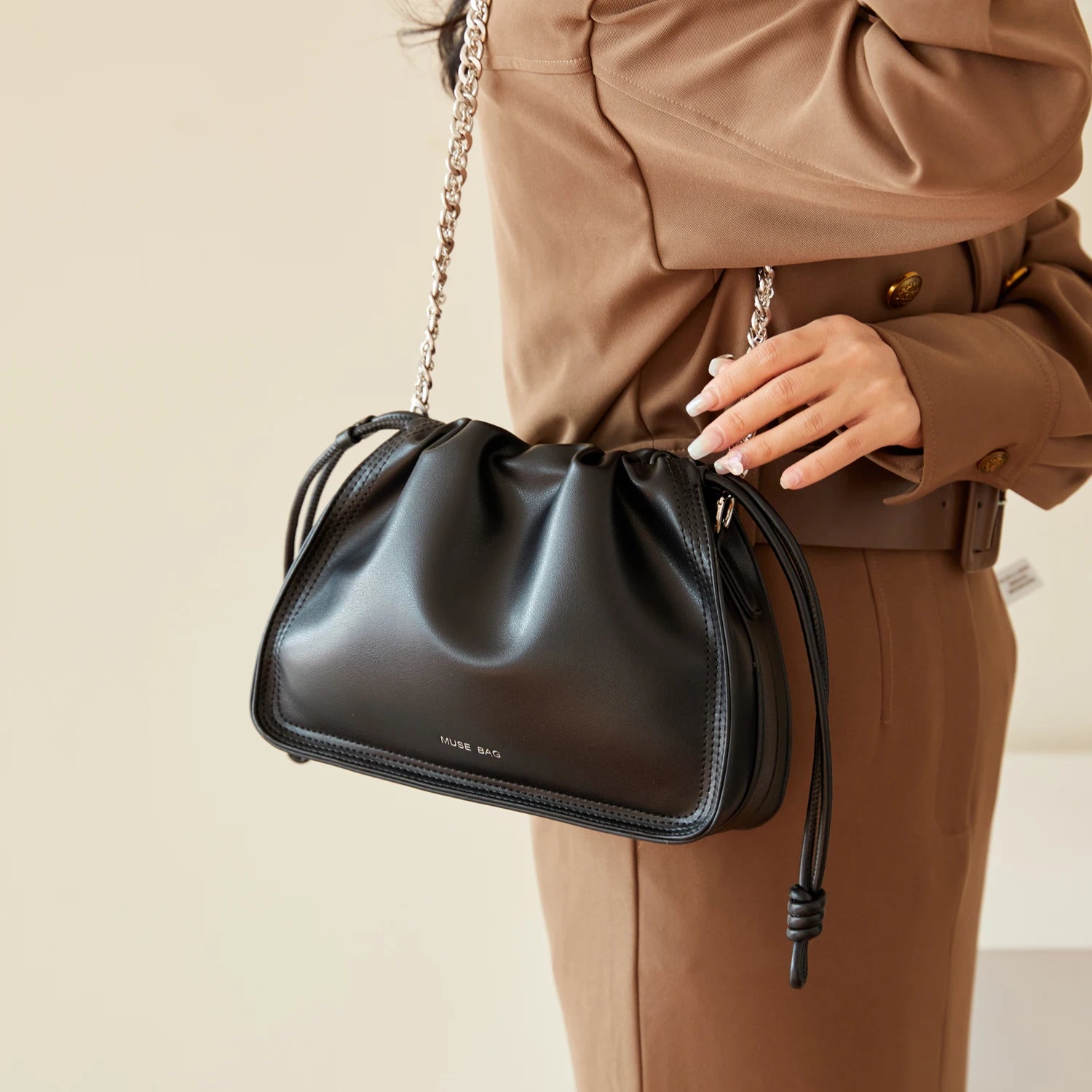 Leather Drawstring Bags