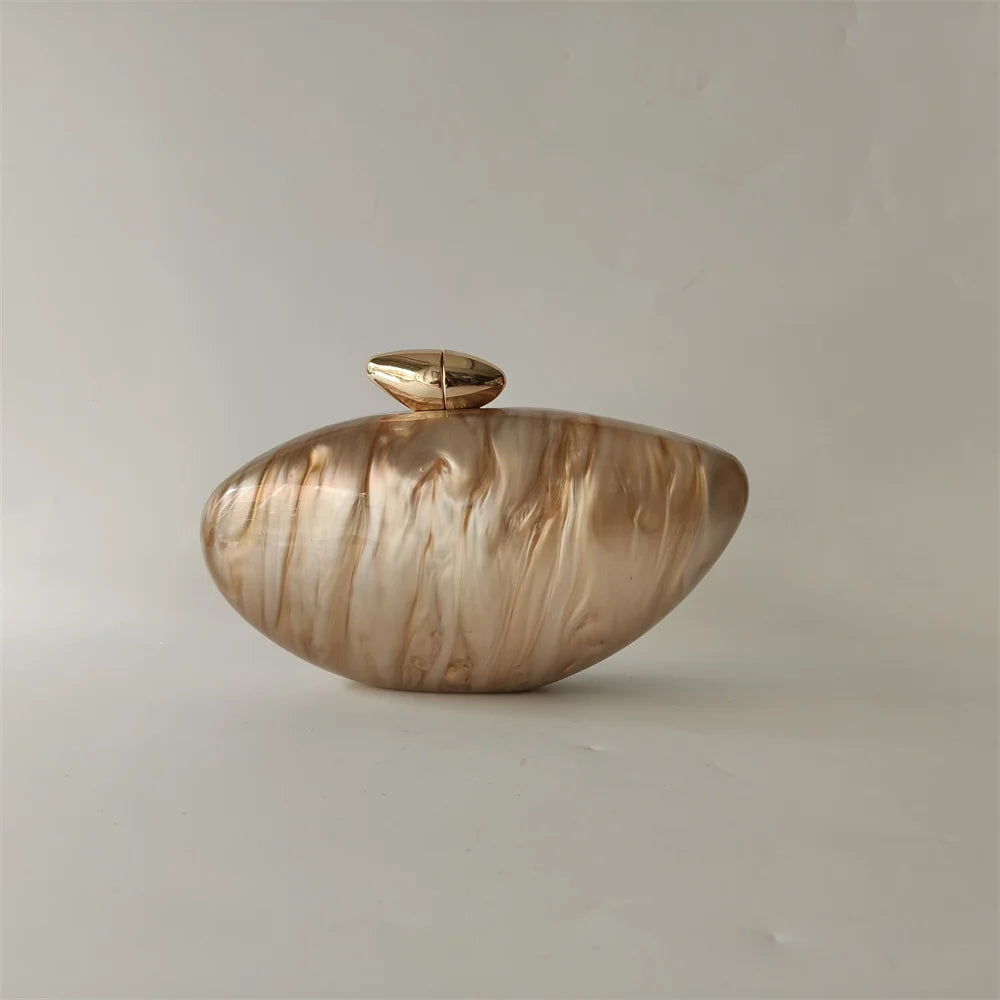Shell Pearl Acrylic Box Clutches