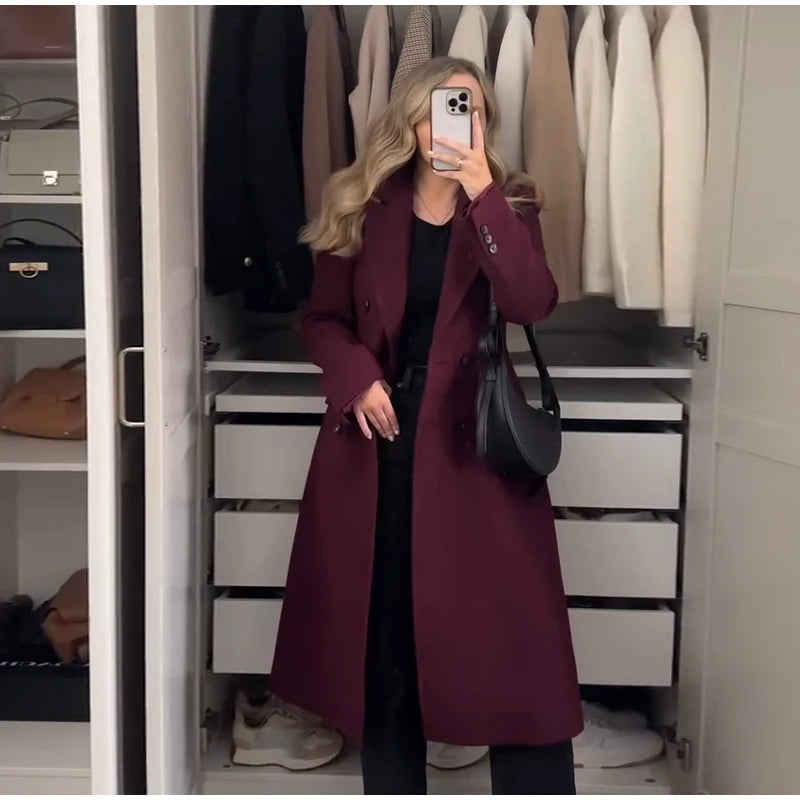 Wool Casual Long Coat