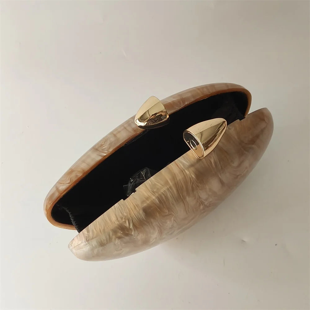 Shell Pearl Acrylic Box Clutches