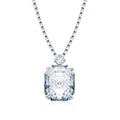 100% 925 Sterling Silver Sugar-loaf Cut 17*22 MM 22CT Emerald High Carbon Diamond Gems Pendant Necklace