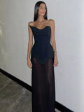 Mesh Bodycon Dress Backless