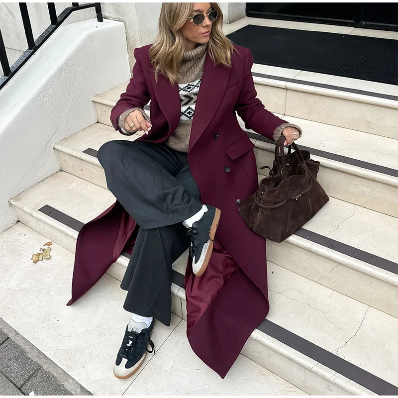 Wool Casual Long Coat