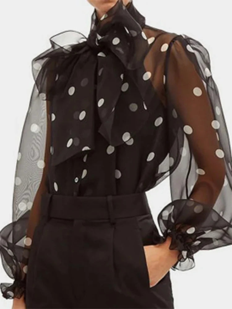 Polka Dot Print Shirt