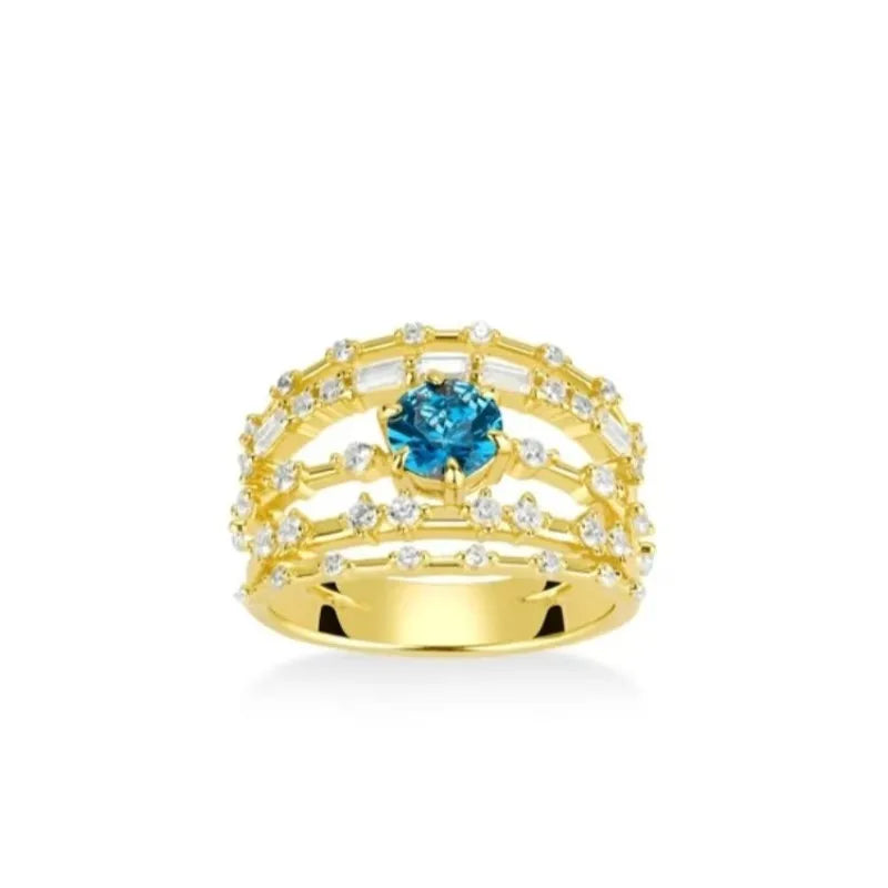 High Carbon Ring 18K Gold Plated Ring - Base metal 925 Silver