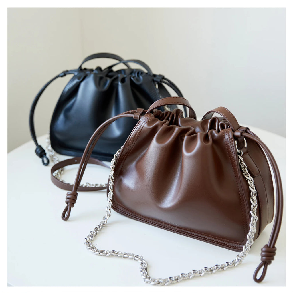 Leather Drawstring Bags