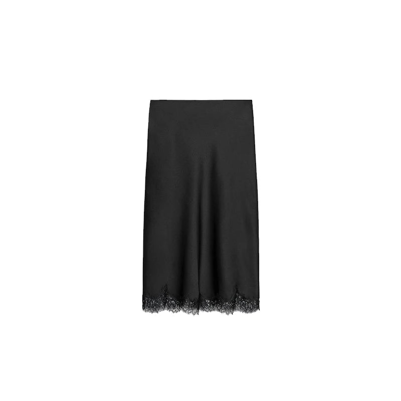 Elegant Lace Patchwork Vest Skirt Set