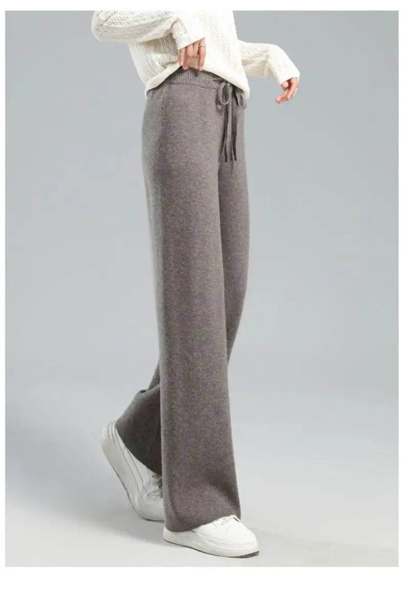 Thick Warm Knitted Pants Korean Fashion