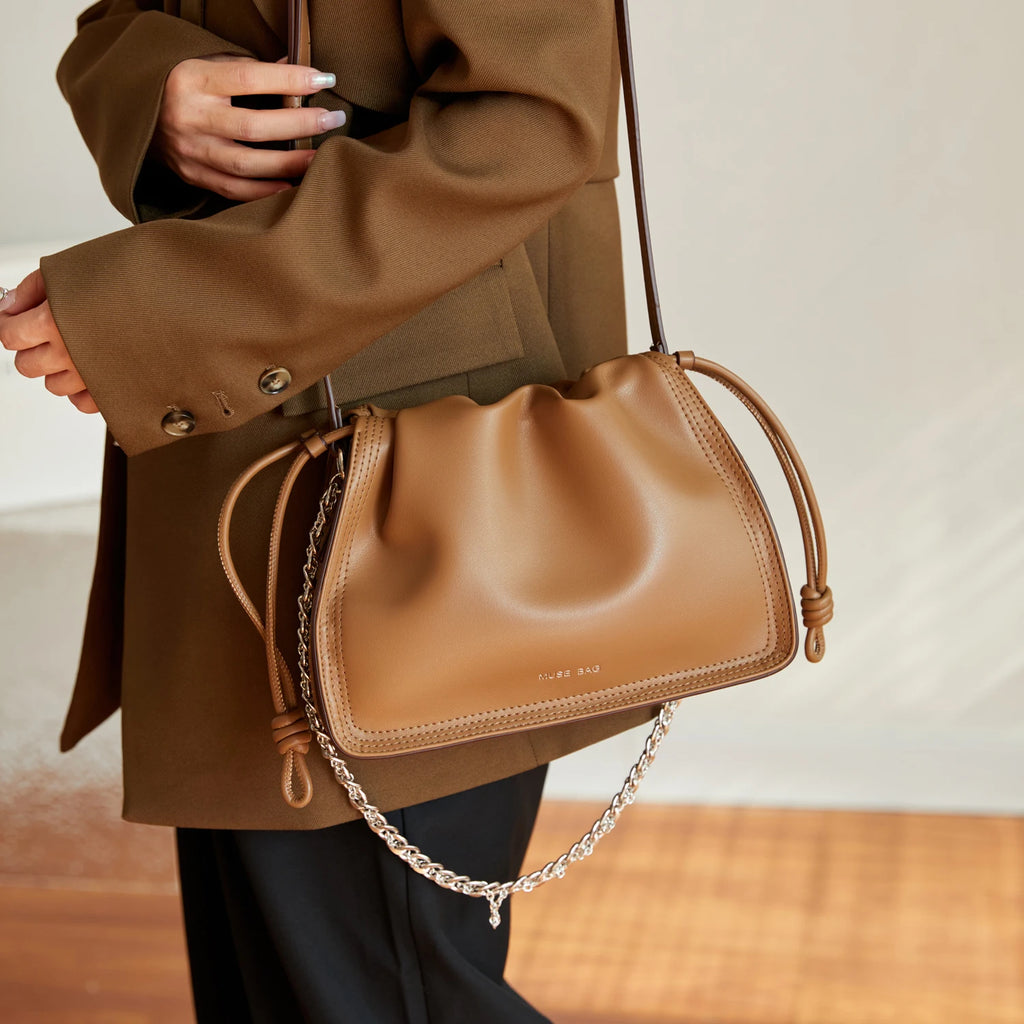 Leather Drawstring Bags