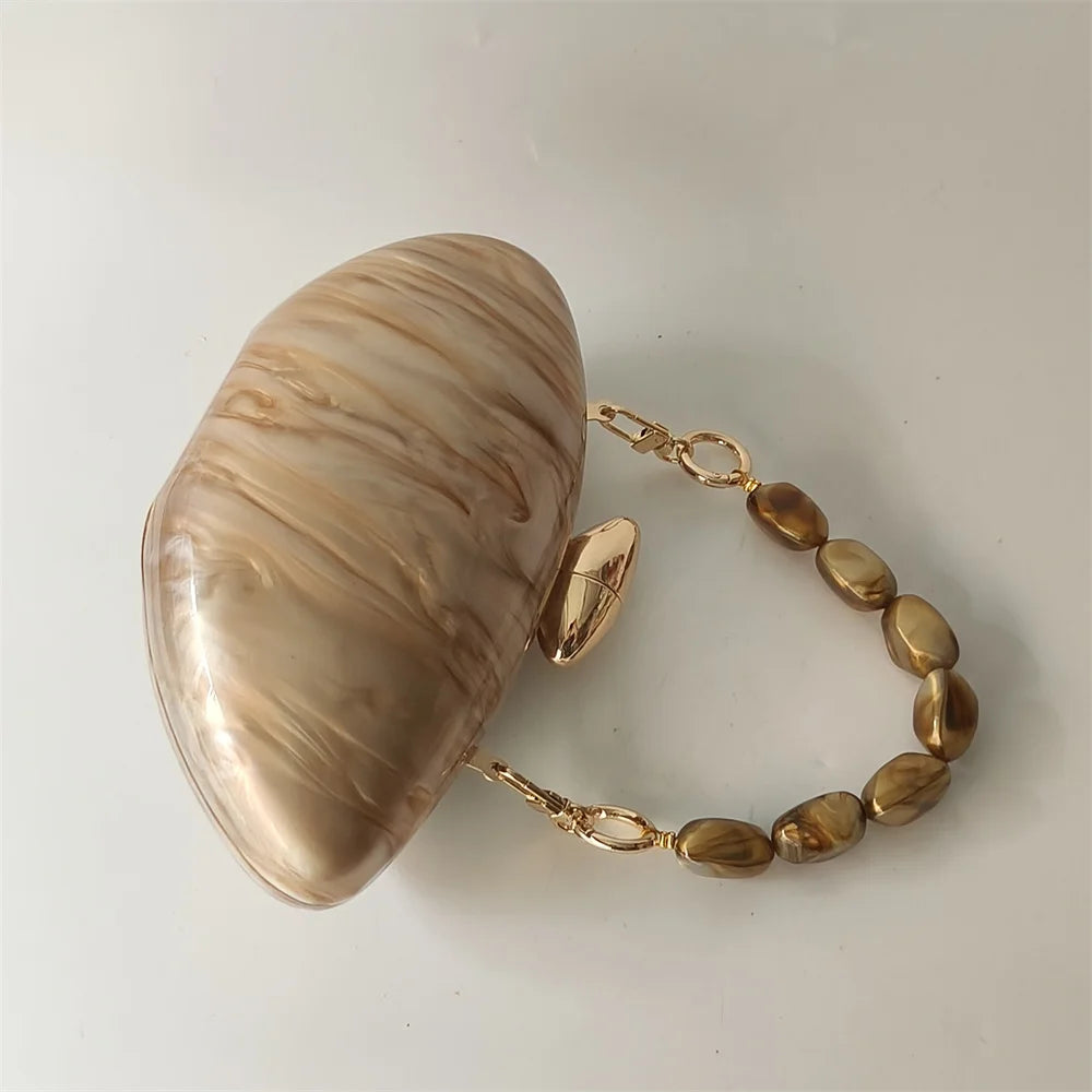 Shell Pearl Acrylic Box Clutches