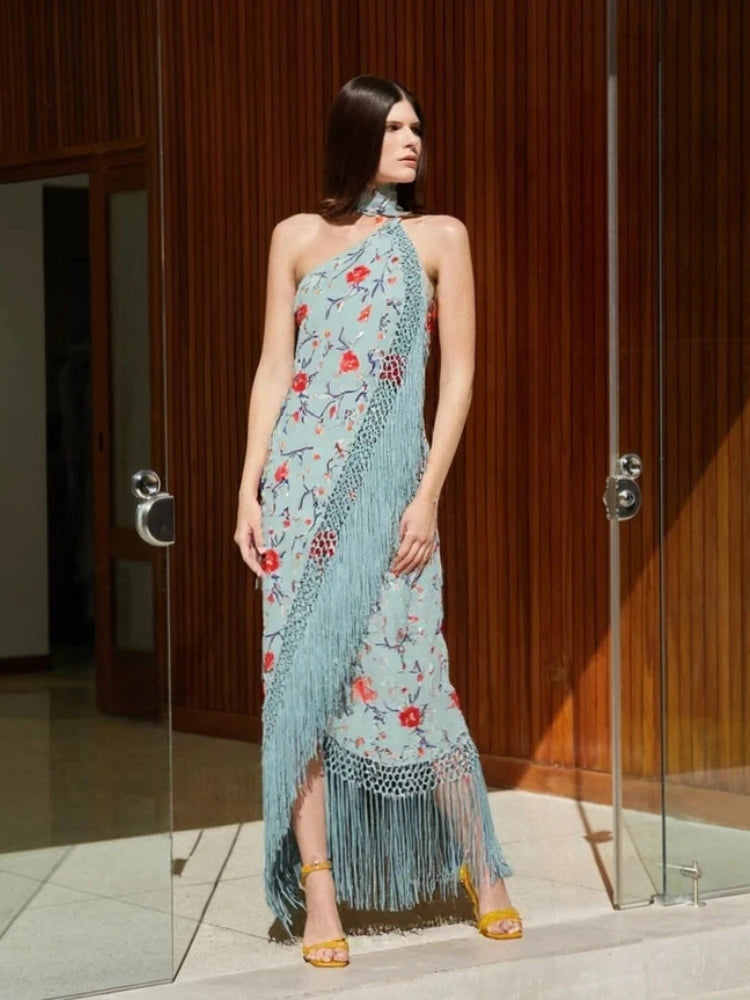 Tassels One-piece Long Dress