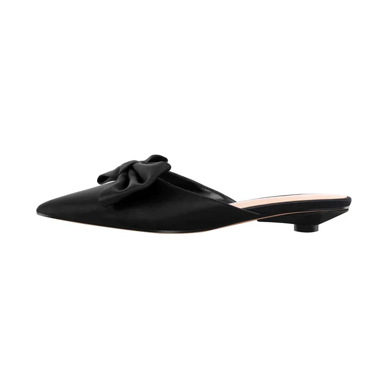 Women Mules Butterfly-knot Flats