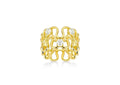 High Carbon Ring 18K Gold Plated Ring - Base metal 925 Silver