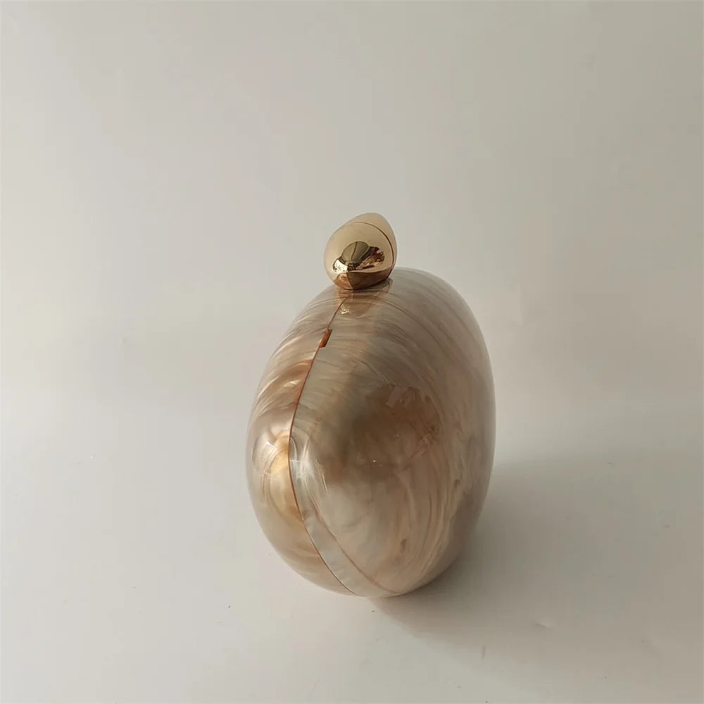 Shell Pearl Acrylic Box Clutches