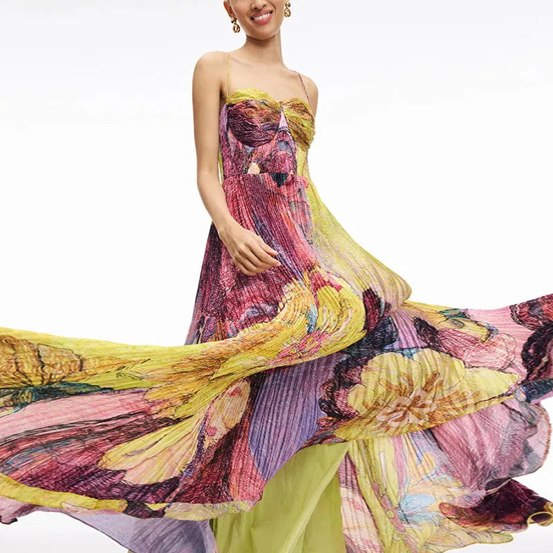 High Waist Boho Dress