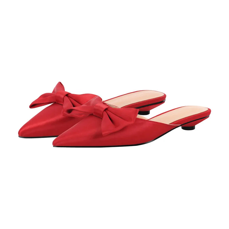 Women Mules Butterfly-knot Flats