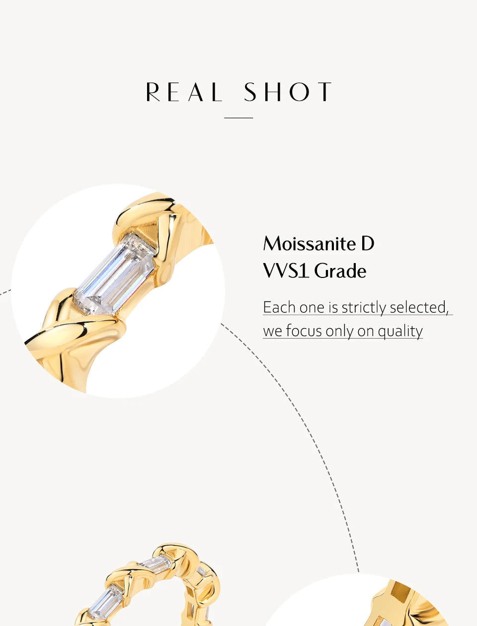 1.35CT Moissanite Band Rings