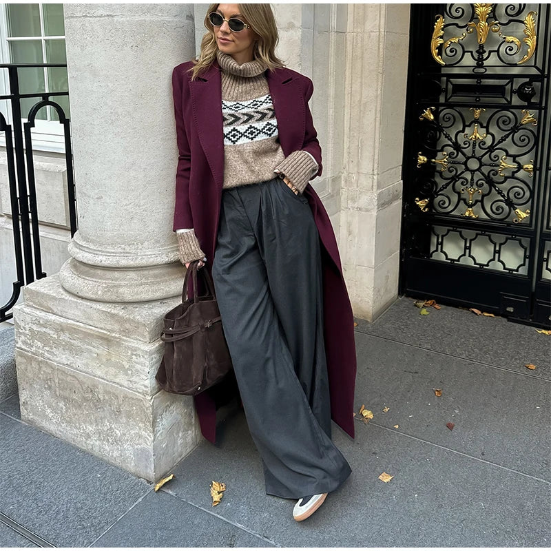 Wool Casual Long Coat