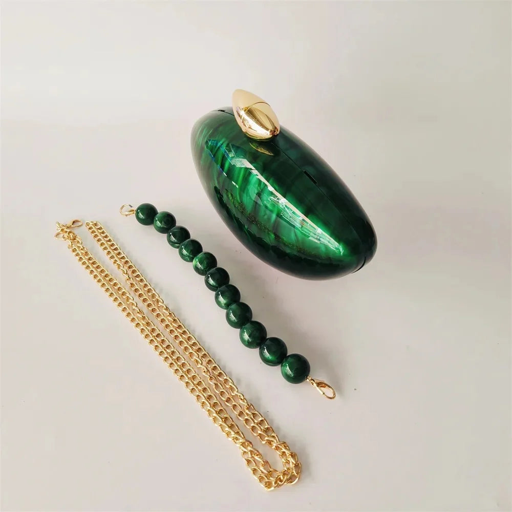 Shell Pearl Acrylic Box Clutches