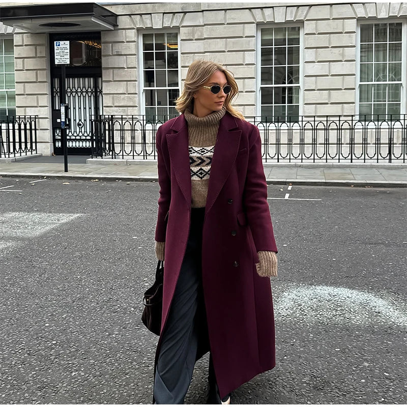 Wool Casual Long Coat