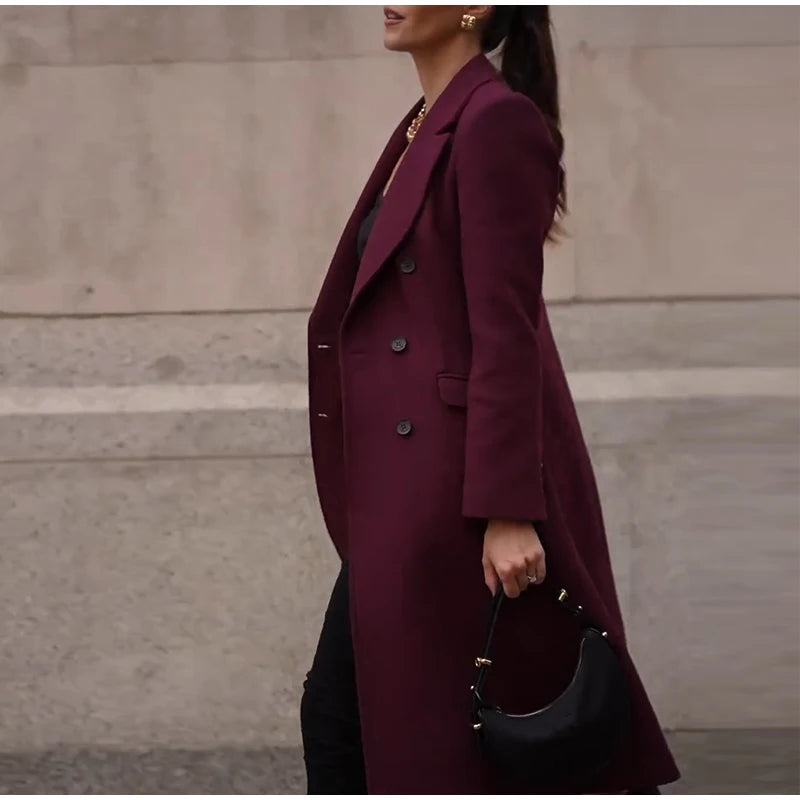 Wool Casual Long Coat