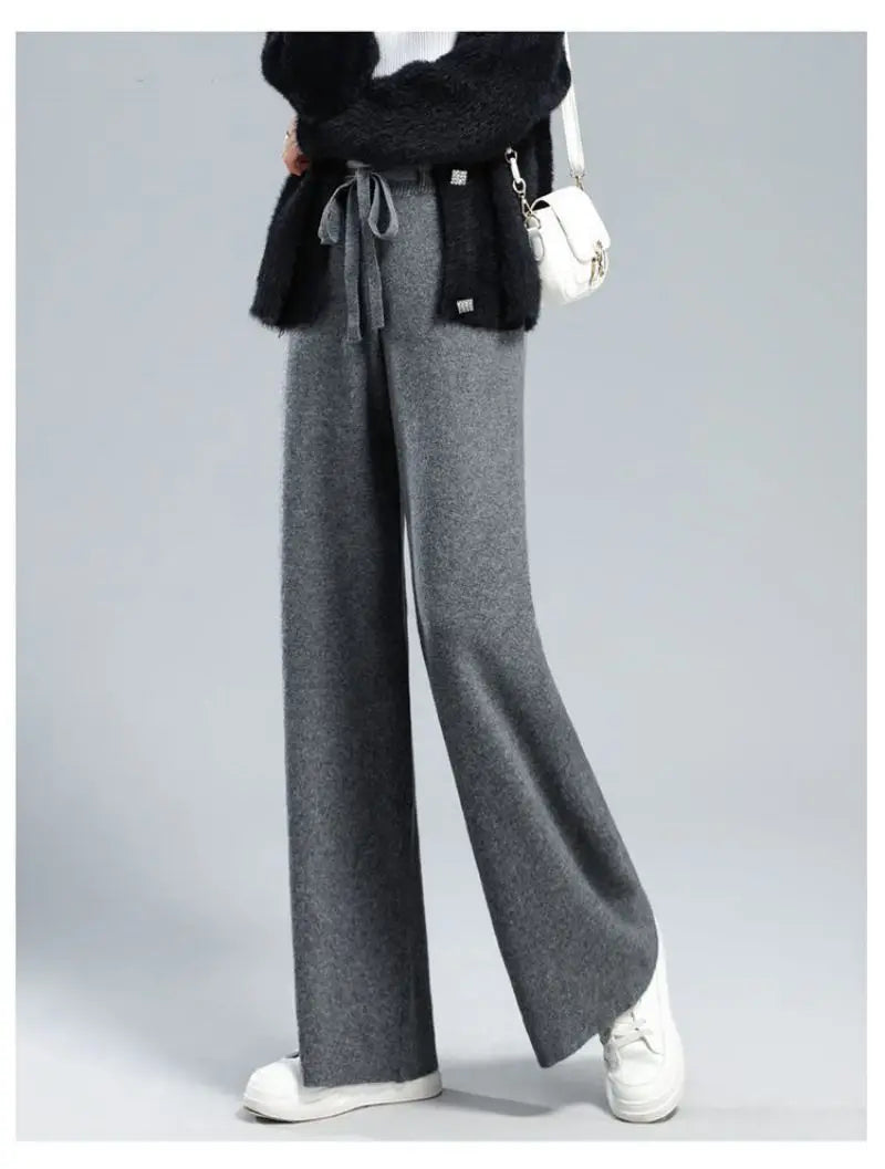 Thick Warm Knitted Pants Korean Fashion
